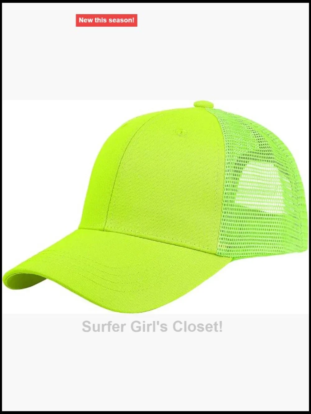 Structured 6-Panel Trucker Hat Adjustable Snapback Mesh Back Cotton Polyester